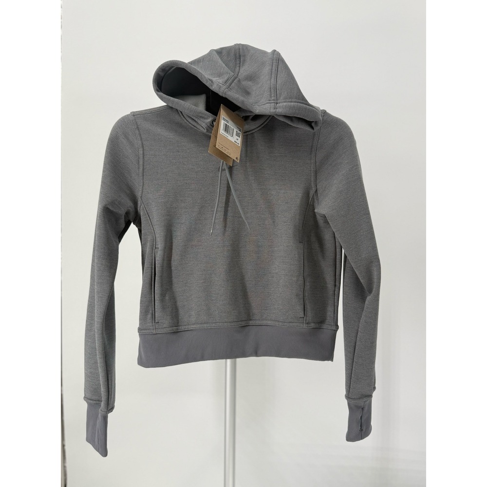 Nike Womens Training Hoodie Gray Pullover Long‎ Sleeve Therma Fit XS FB5210-091
